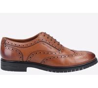 (Brown, 11 (Adults')) Hush Puppies Santiago Leather Men's Tan Lace-Up Shoes