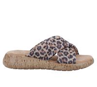 Hush Puppies Sarah Slide Womens Sandals | Slip On Shoes | Leopard | UK Size 8