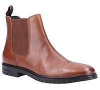 (UK 9, Brown) Hush Puppies SAWYER Mens Leather Chelsea Boots Brown