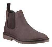 Hush Puppies Shaun Leather Mens Waxy Brown Boots - Size UK 10