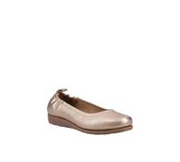 Hush Puppies Skylar Leather Women's Gold Flats - UK 4 / EU 37 / US 6