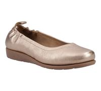 Hush Puppies Skylar Leather Women's Gold Flats - UK 3 / EU 36 / US 5