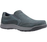 Hush Puppies Slip On Mens Shoes Jasper Slip On Trainer Navy Nubuck