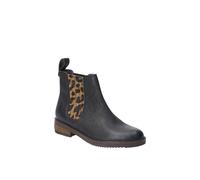 Hush Puppies Womens Stella Slip On Chelsea Ankle Boots - Black Leather - Size UK 4
