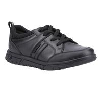 Hush Puppies Steven Leather Youth Black Lace-Up Shoes UK 3