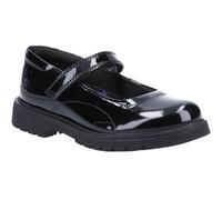 Hush Puppies Girls Tally Senior Patent School Uniform Shoe, Patent Black, 6 UK