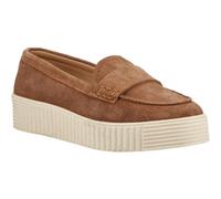 Hush Puppies Tamara Suede Womens Tan Loafers - Size UK 8