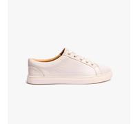 Hush Puppies Tessa Leather Trainers Womens - White - Size UK 7