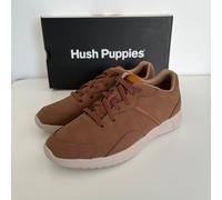 Hush Puppies The Good Trainer Mens Cognac Leather Wide Fit UK 8 EU 42