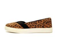 Hush Puppies Tiffany Womens Leopard Print Slip On Shoes Leather Casual Designer