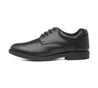 Hush Puppies Tim Boys Black Leather Lace Up Shoe - Size 5 UK - Black