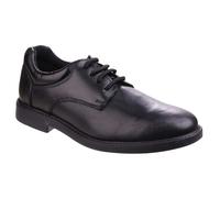Hush Puppies Tim Boys Black School Shoe