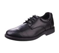 Hush Puppies Tim Boys Leather School Shoes Black