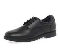 Hush Puppies Tim Boys Leather School Shoes Black