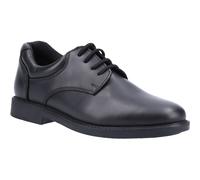 Hush Puppies Tim Youth Boys Black Leather Shoes UK 5.5