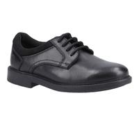 Hush Puppies Tommy Junior Leather Black Lace-Up Shoes UK 1