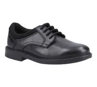 Hush Puppies Tommy Senior Leather Boys's Black Shoes - Size UK 8