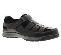 Hush Puppies Touch Close Mens Sandals Rucker Leather Fisherman Black UK Size