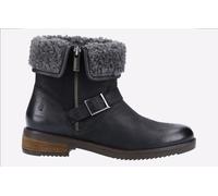 Hush Puppies Tyler MEMORY FOAM Boots Womens - Black Leather - Size UK 3