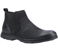 Hush Puppies Tyrone MEMORY FOAM Mens - Black Leather - Size UK 9