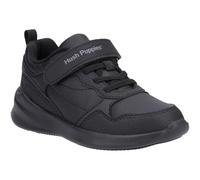 Hush Puppies Unisex Kids Marling Bungee Lace Senior Shoe, Black, 6 UK