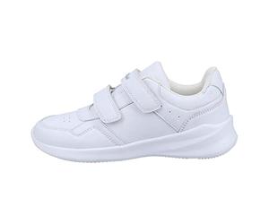 Hush Puppies Unisex Kids Marling Easy Senior School Uniform Shoe, White, 4 UK