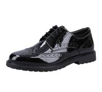 Hush Puppies Verity Brogue Girls Shoes Black Patent