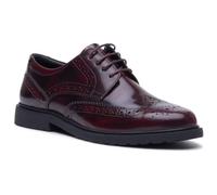 Hush Puppies Verity Hi-Shine Leather Women's Plum Brogues Shoes - UK 7