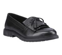 Hush Puppies Verity Kiltie Leather Women's Black Loafers UK 5
