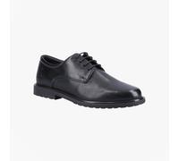 Hush Puppies Verity Slip on Leather Women's Black Brogues Shoes