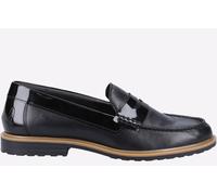 Hush Puppies Verity Slip on Leather Women's Black Loafers UK 7