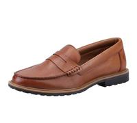 (Brown, 9 (Adults')) Hush Puppies Verity Slip On Leather Women's Tan Loafers