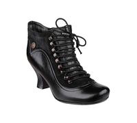 Hush Puppies 'Vivianna' Black Lace Up Heeled Ankle Boots Black