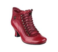 Hush Puppies 'Vivianna' Red Lace Up Heeled Ankle Boots Red