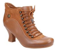 Hush Puppies Vivianna Tan Leather Female Ladies Ankle Boots