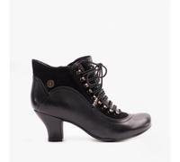 Hush Puppies 'Vivianna' Black Lace Up Heeled Ankle Boots