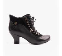 Hush Puppies 'Vivianna' Black Lace Up Heeled Ankle Boots