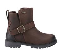 Hush Puppies Wakely Boot Womens Dark Brown Leather Ankle Boots, Size: 6