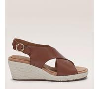 Hush Puppies Willow Rattan Back Stap Wedges BLACK SIZE 3