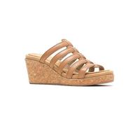 Hush Puppies Willow Tan Leather Wedge Mules Tan