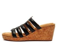 Hush Puppies Willow Wedge Womens Leather Sandals | Sandals | Black | UK Size 7