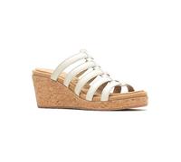 Hush Puppies Willow White Leather Wedge Mules White