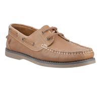 Hush Puppies Wilson Leather Mens Tan Boat Shoes - Size UK 8