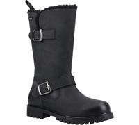 Hush Puppies Winnie Black Leather Female Ladies Mid Boot