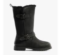 Hush Puppies Winnie Womens Leather Zip Up Water Resistant Black Tall Boots