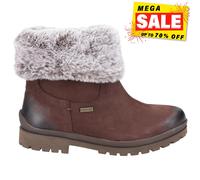Hush Puppies Womens Alice Suede Leather Mid Boot Brown