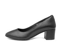 Hush Puppies Anna Black Court Ladies Shoes Leather