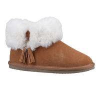 Hush Puppies Women's Slippers Ayana - Suede and Faux Fur - Tan UK 6