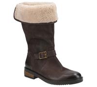 Hush Puppies Womens Bonnie Ladies Mid Boots - Brown Leather - Size 7 (UK Shoe)