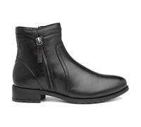 Hush Puppies Womens Boots Black Adults Ladies Ankle Leather Zip Up Scarlett SIZE